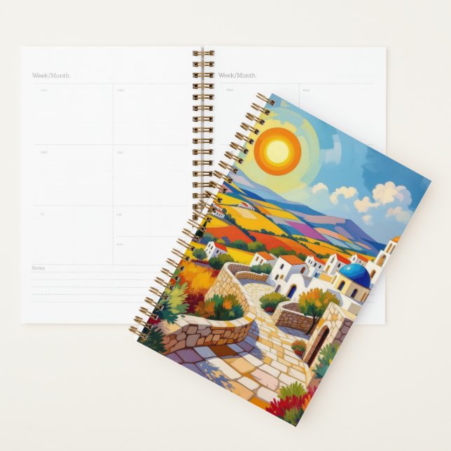 Israeli Mediterranean Landscape – Colorful Design (Devant avec enveloppe)