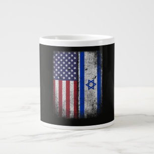 Israelisch-amerikanische Flagge Israel USA Wurzeln Jumbo-Tasse