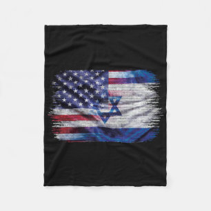 Israelisch-amerikanische Flagge Stolz Israel USA f Fleecedecke