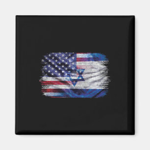 Israelisch-amerikanische Flagge Stolz Israel USA f Magnet