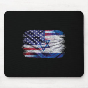 Israelisch-amerikanische Flagge Stolz Israel USA f Mousepad