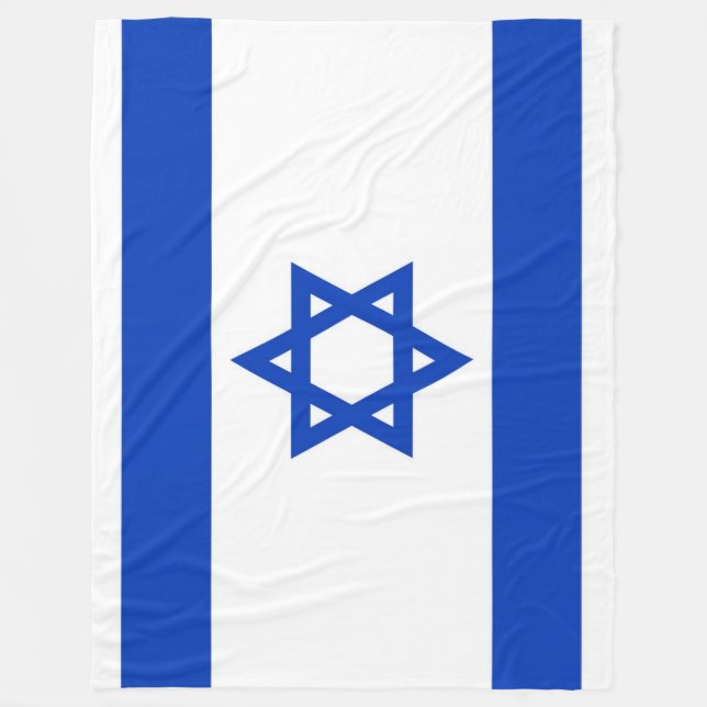 ISRAELISCHE FLAGE FLEECEDECKE (Vorderseite)
