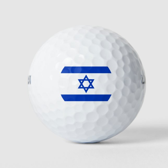 israelische Flagge (Israel) Golfball (Vorderseite)