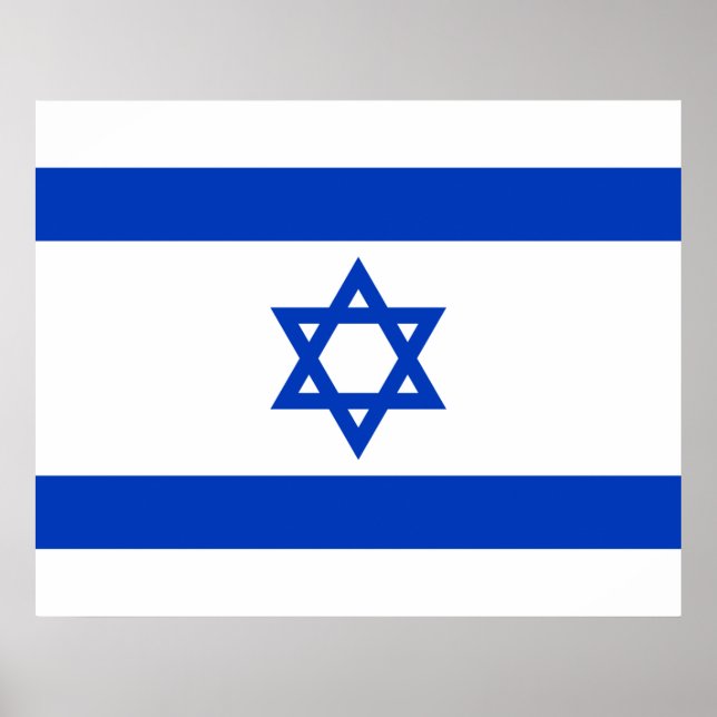 israelische Flagge (Israel) Poster (Vorne)