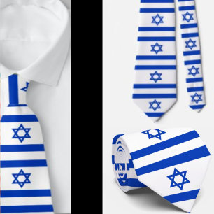 Israelische Flagge Jüdische Krawatte