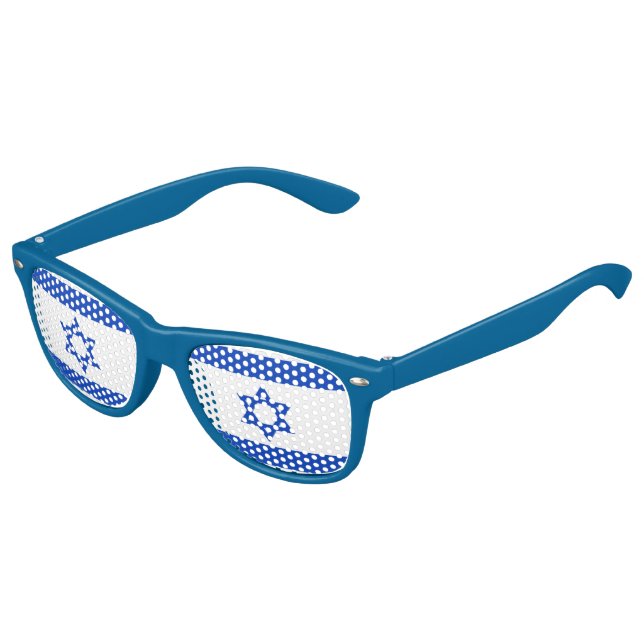 israelische Flagge Partybrille (Schrägansicht)