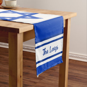 israelische Flagge Personalisiert Großer Tischläufer