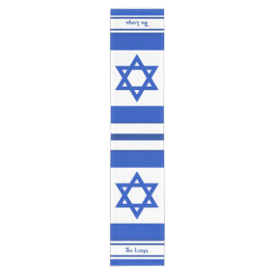 israelische Flagge Personalisiert Kurzer Tischläufer