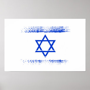 israelische Flagge Poster