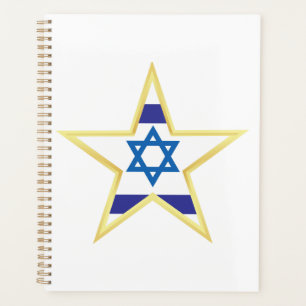 Israelische Flagge Stern Davids Gold besetzt Planer