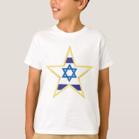 Israelische Flagge Stern Davids Gold besetzt