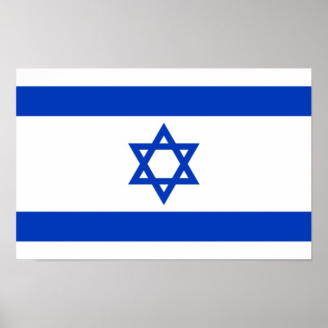israelische Flagge - Stern von David Poster (Vorne)