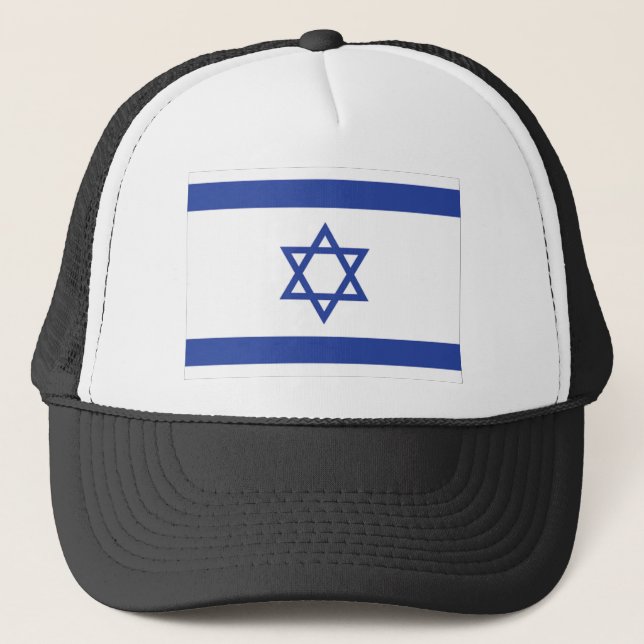 israelische Flagge Truckerkappe (Vorderseite)