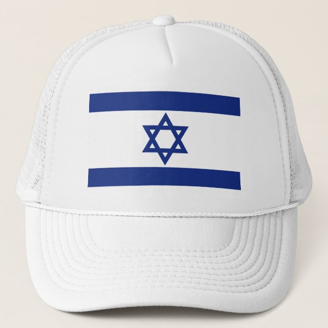 israelische Flagge Truckerkappe (Vorderseite)