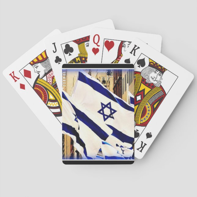 Israelische Flaggen-Spielkarten Spielkarten (Rückseite)