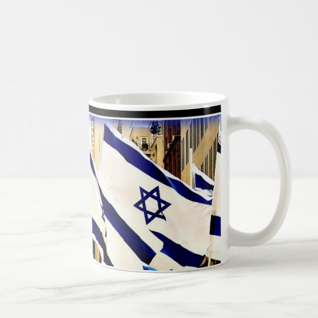 Israelische Flaggen-Tasse Kaffeetasse (Rechts)