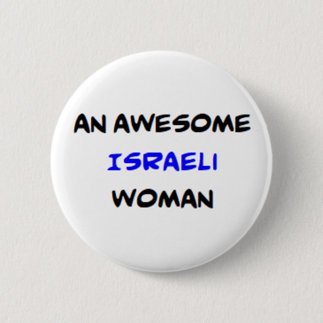 israelische Frau, großartig Button (Vorderseite)
