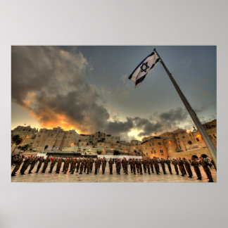 Israelische IDF-Soldaten am Western Wall Plaza Pos Poster