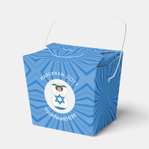 Israelischer Engel Hanukkah-Flagge Personalisierte Geschenkschachtel