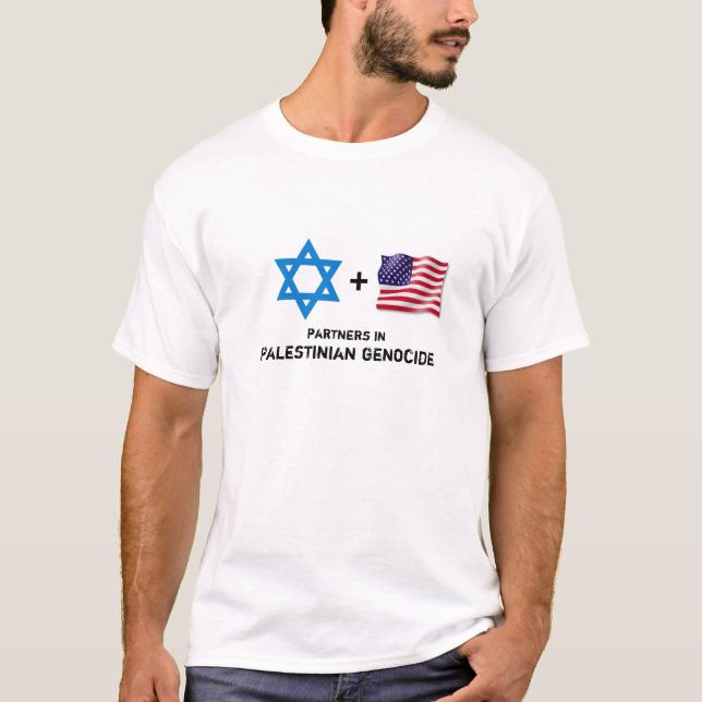 Israelischer Genozid US der palästinensischen T-Shirt (Vorderseite)