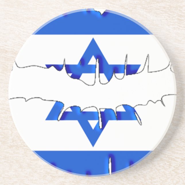 Israelischer Kuss Getränkeuntersetzer (Vorne)