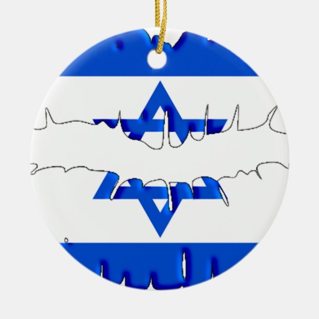 Israelischer Kuss Keramikornament (Vorne)