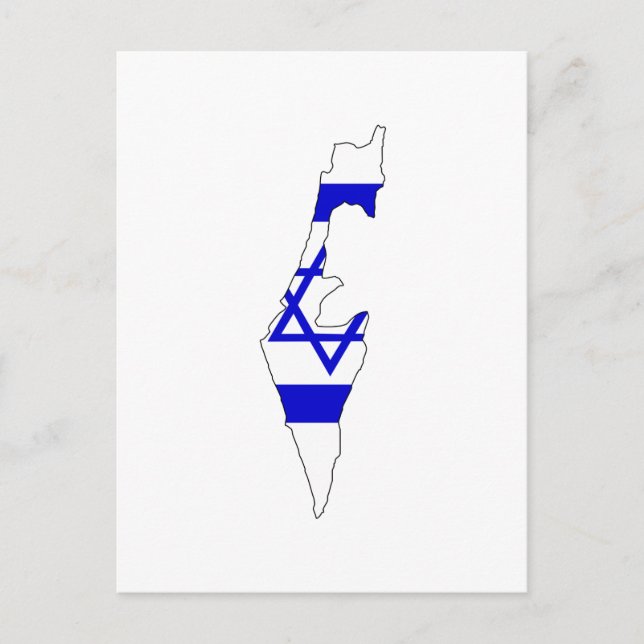 Israels Flaggenkarte Postkarte (Vorderseite)
