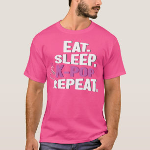 Iss Äschläfst K-Pop Widerholung Koreanische Musik T-Shirt