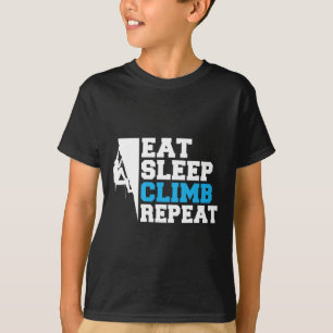 Iss Ässe Klettern Widerholung Baum Fels Kletterer T-Shirt