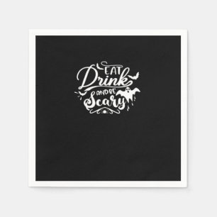 Iss auf und sei gruselig Halloween-Design Serviette