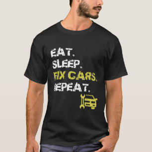 Iss Autos reparieren Wiederholen Automechaniker T-Shirt