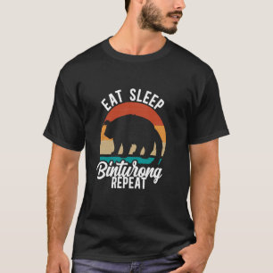 Iss Binturong Zoo Zoologe Schlafe Wiederhole Zibet T-Shirt