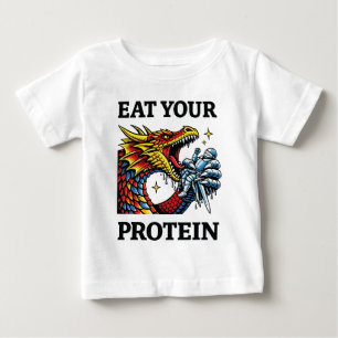 Iss Dein Protein – Epischer Drache essender Ritter Baby T-shirt