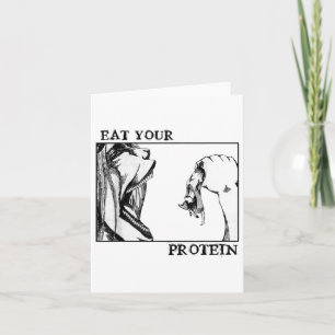 Iss dein Protein Funny Gymer Karte