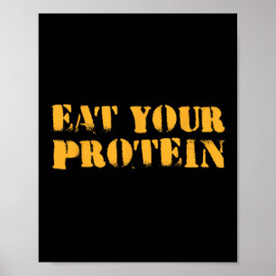 Iss dein Protein Protein Muskelaufbau Fitness B Poster