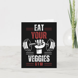 Iss deine Gemüse Vegan Fitness Gym Workout Essen V Karte