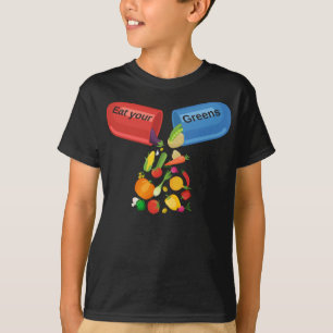 Iss deine Grüntöne Veggie Pill Nutrition Gesunde E T-Shirt