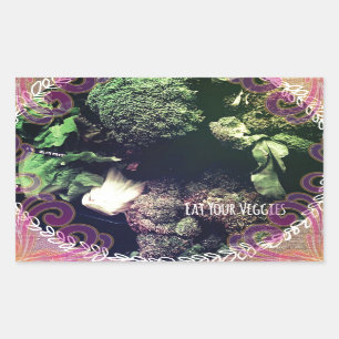 Iss deine Veggies Rechteckiger Aufkleber