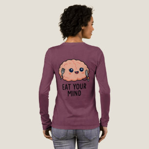 Iss deinen Minenaufkleber - Niedliches Gehirn Tri-Blend Shirt