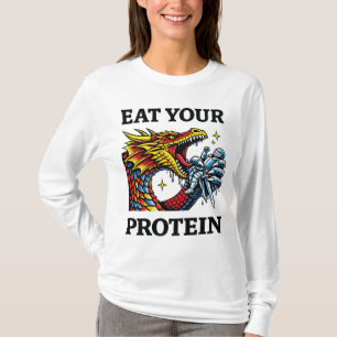 Iss Deinen Protein – Epischer Drachen essender Rit T-Shirt
