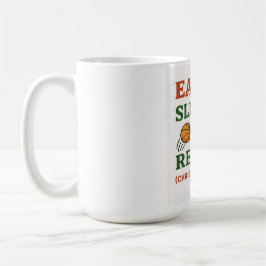 Iss dich Schlaf Dunk Wiederholung - Lustiges Baske Kaffeetasse