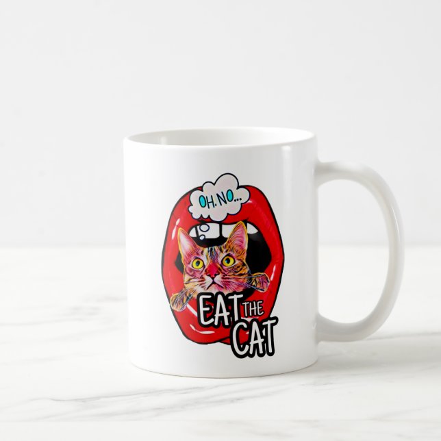 Iss die Katze! Kaffeetasse (Rechts)