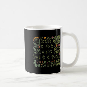 Iss die Unkräuter lustig beim Sammeln von wilden e Kaffeetasse
