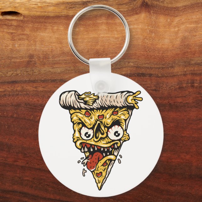 Iss diesen Pizza-Schlüsselanhänger - Cheesy Fun on Schlüsselanhänger (Rückseite)