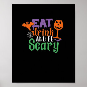 Iss Drink und sei Beängstigend Halloween Classic F Poster