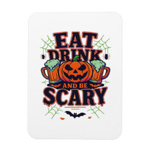 Iss Drink und sei Beängstigend Halloween Design kr Magnet