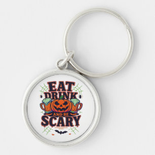 Iss Drink und sei Beängstigend Halloween Design kr Schlüsselanhänger