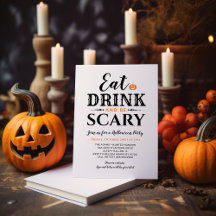 Iss Drink und sei Beängstigend Halloween White Typ