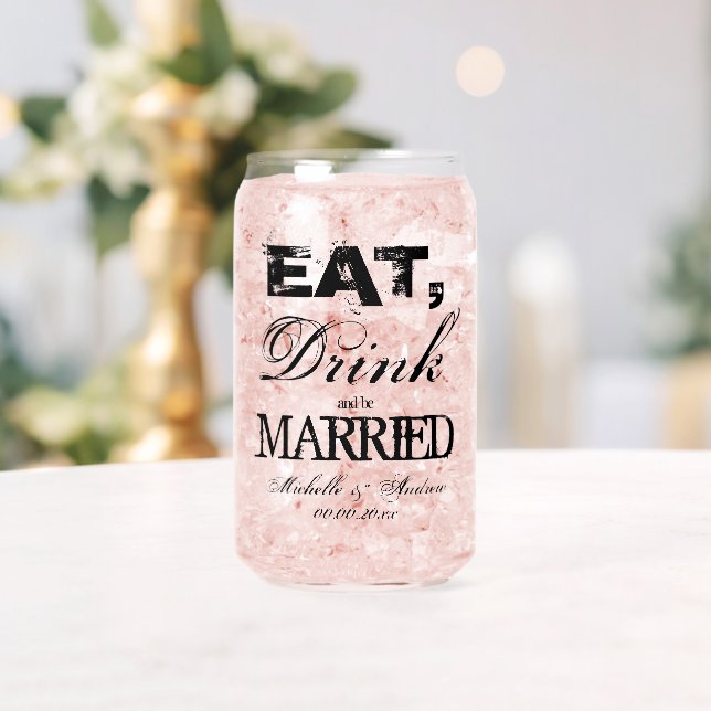 Iss Drink und verheiratete Hochzeitssoda kann Bril Dosenglas (Insitu (Hochzeit))