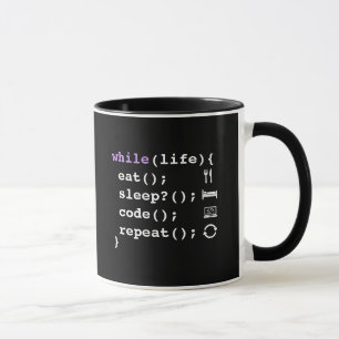 Iss Eat Sleep Code Repeat Minimalistischer Progr Tasse